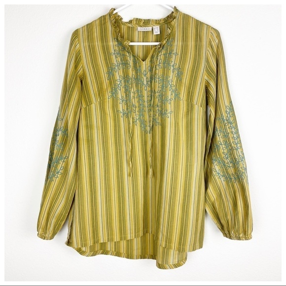 LOGO Striped Woven Blouse with Embroidery​​​​​​ - Picture 2 of 7